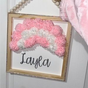 Kids/baby Wall room decor /Pom pom rainbow